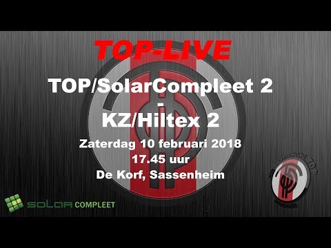 TOP/SolarCompleet 2 tegen KZ/Hiltex 2, zaterdag 10 februari 2018