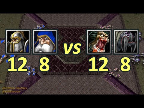 Footmen/Riflemen vs Ghouls/Crypt Fiends - Same Food - WarCraft III Retro Battles