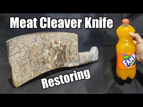 Antique hog splitter meat cleaver| Restoration of Old Rusty Meat Cleaver Knife| Zangmangrestoration