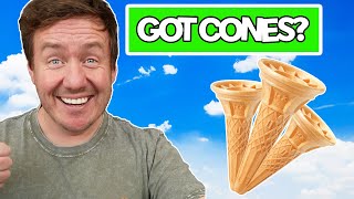 I made 3 courses using ice cream cones