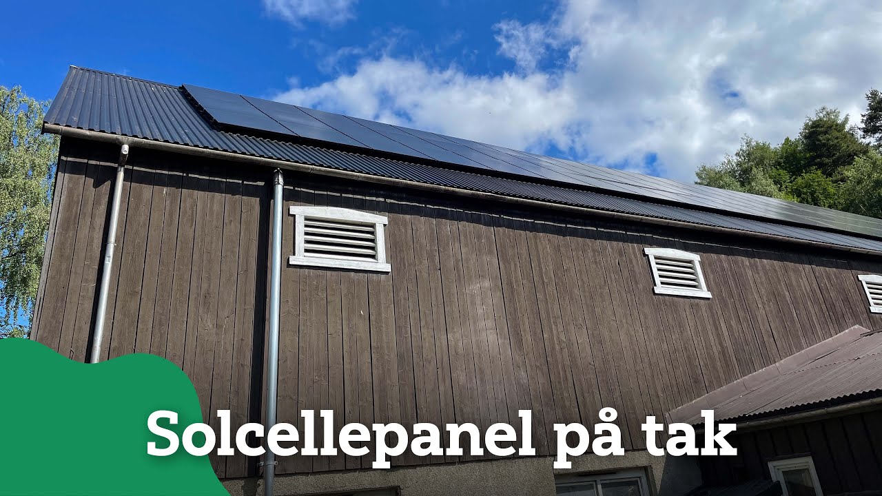 Solcellepanel på tak