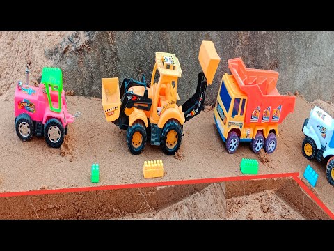 Compilation Of Excavator Dump Truck And Tractor Playing In The Sand  @rkktoysshow