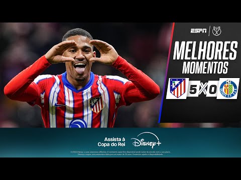 Gols e lances de Atlético de Madri x Getafe