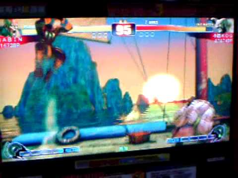 hiyashiame/Sabin (Ken/Dhalsim) vs KOG (Zangief) @ Sega Mist 2 10/8/09