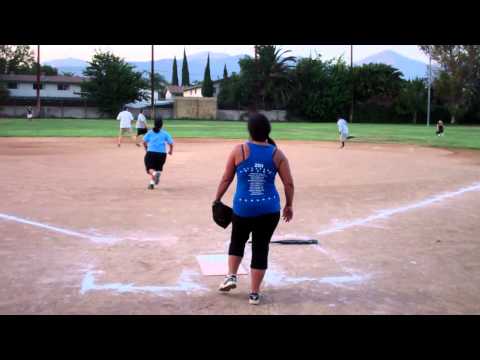 Nick Sliding Double To Right On Error Game 3 FBC Softball 2013
