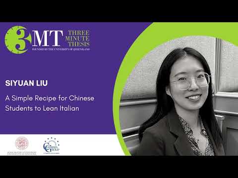 Three Minute Thesis Competition 2023: Siyuan Liu – A simple recipe for Chinese students...
