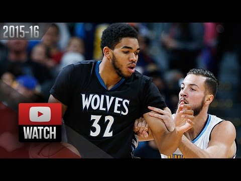 Karl-Anthony Towns Full Highlights at Nuggets (2015.10.30) - 28 Pts, 14 Reb (Wolves Feed)