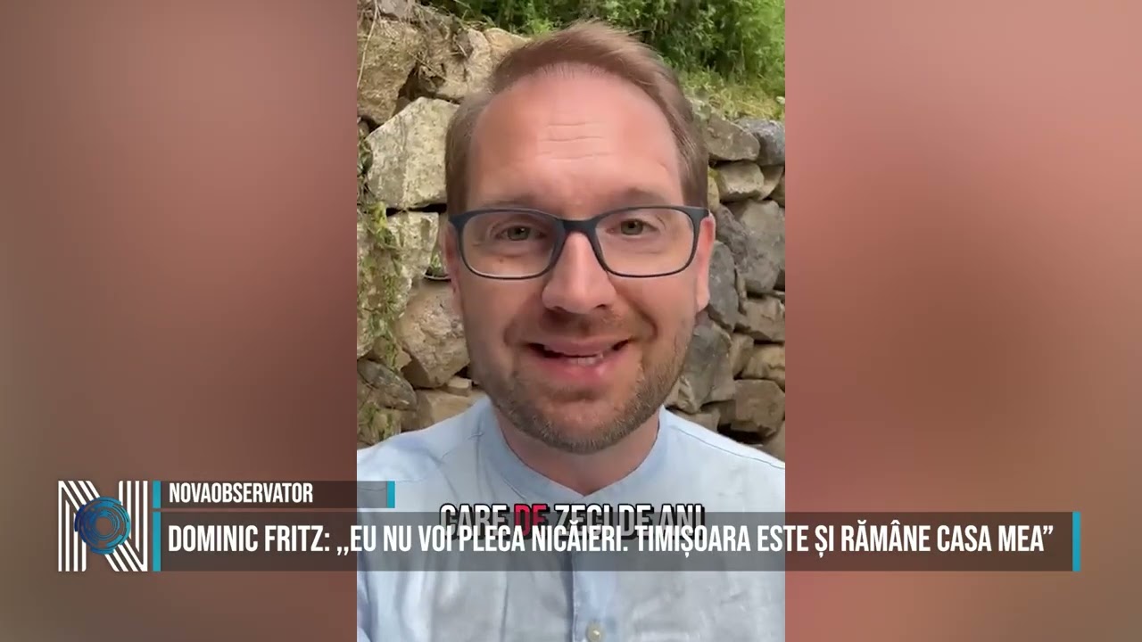 Dominic Fritz: ,,Eu nu voi pleca nicăieri. Timișoara este și rămâne casa mea”