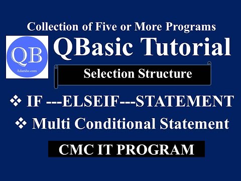QBasic– If..else Nested If..else and else..if Statement with example in Hindi