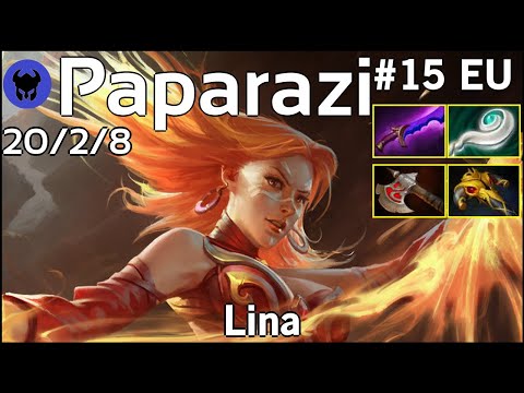 Paparazi plays Lina!!! Dota 2 7.21