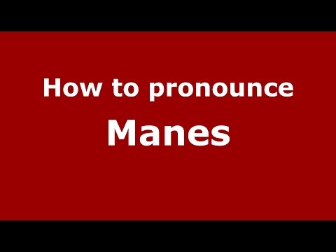 How to pronounce Manes