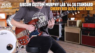 Video thumbnail for No Talking...Just Tones | Gibson Custom Murphy Lab 1964 SG Standard Reissue w/ Maestro Cherry Red by Peach Guitars