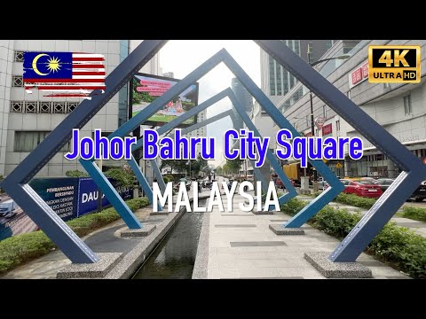 [4K] 🇲🇾 Praça da cidade de Johor Bahru - Malásia @ShineWalkingTour