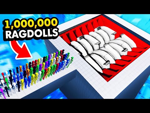 1,000,000 RAGDOLLS vs BIGGEST SHREDDER
