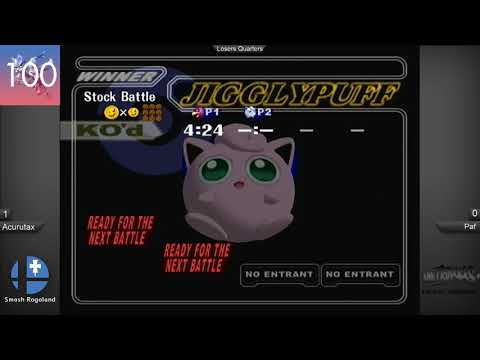 RogaSmash 100 - Acurutax vs Paf - Losers Quarters - Melee
