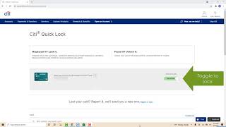 How to lock your Citi card