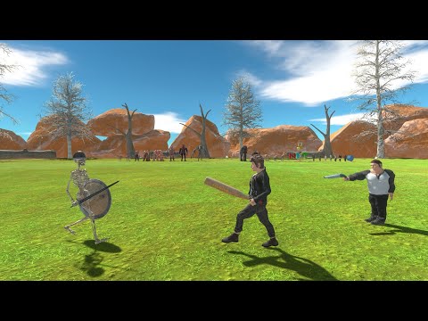 2 vs 1 Infernals vs Modern Humans With Ancient Mammals - Animal Revolt Battle Simulator
