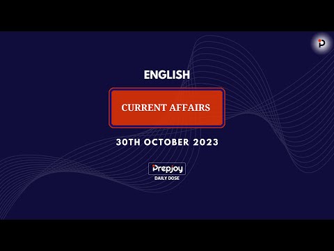 30th Oct 2023 | Current Affairs | English
