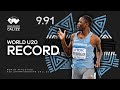 9.91 ‼️ Tebogo breaks his own world U20 record | World Athletics U20 Championships Cali 2022