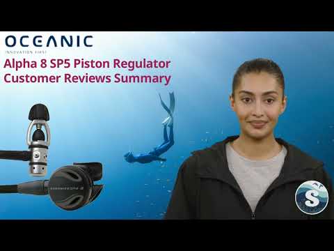 Video Review of the Oceanic Alpha 8 SP5 Piston Regulator, Black