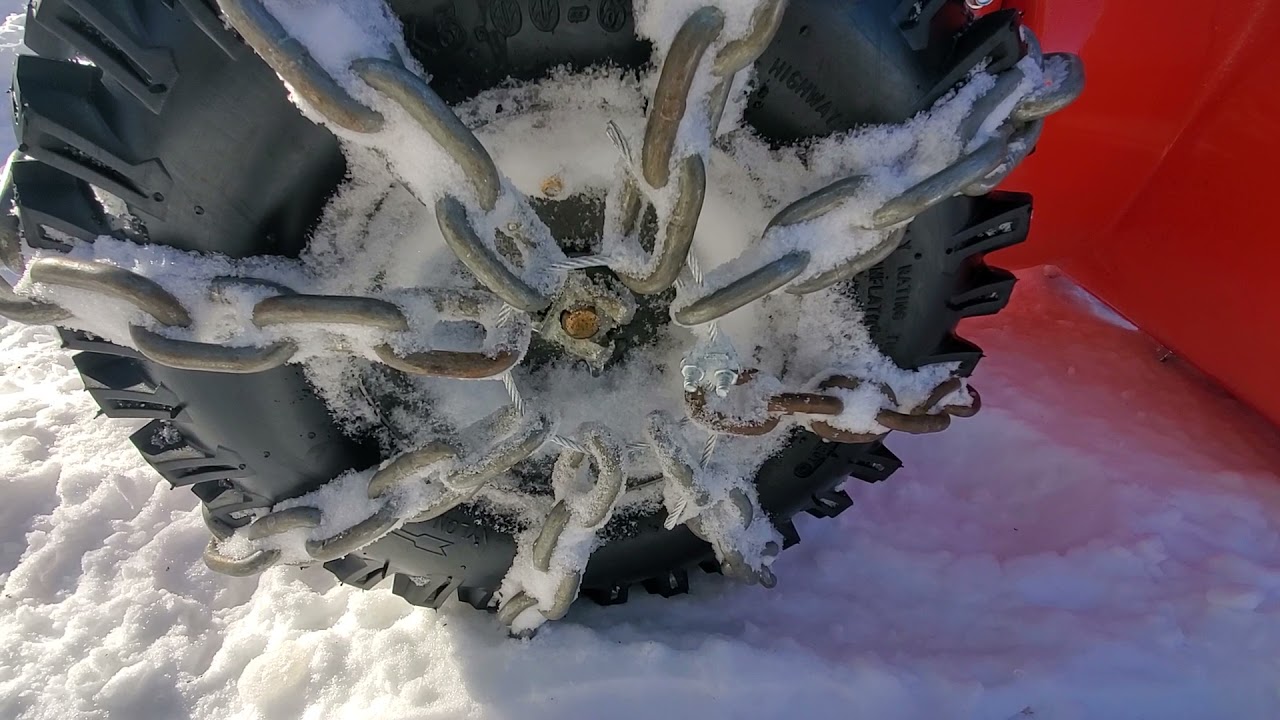 Watch video DIY snowblower tire chains Now DIY snowblower tire chains