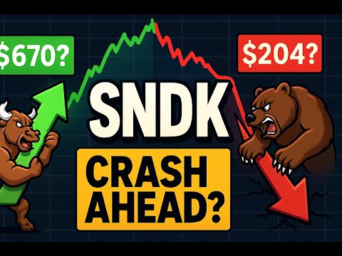 SanDisk (SNDK Stock) CRASHING!! My $670 Bull Case vs  The $204 Bear Trap!