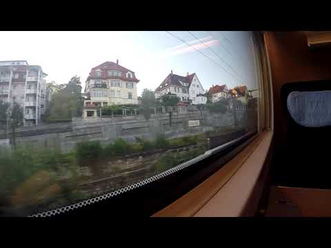 Fahrt im ICE 1 von München nach Stuttgart