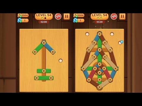 Screw Puzzle: Wood Nut & Bolt - Level 54