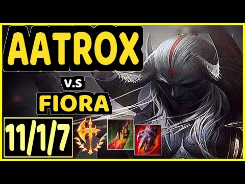 TRUKLAX (AATROX) vs FIORA - 11/1/7 KDA TOP GAMEPLAY - EUW Ranked MASTER