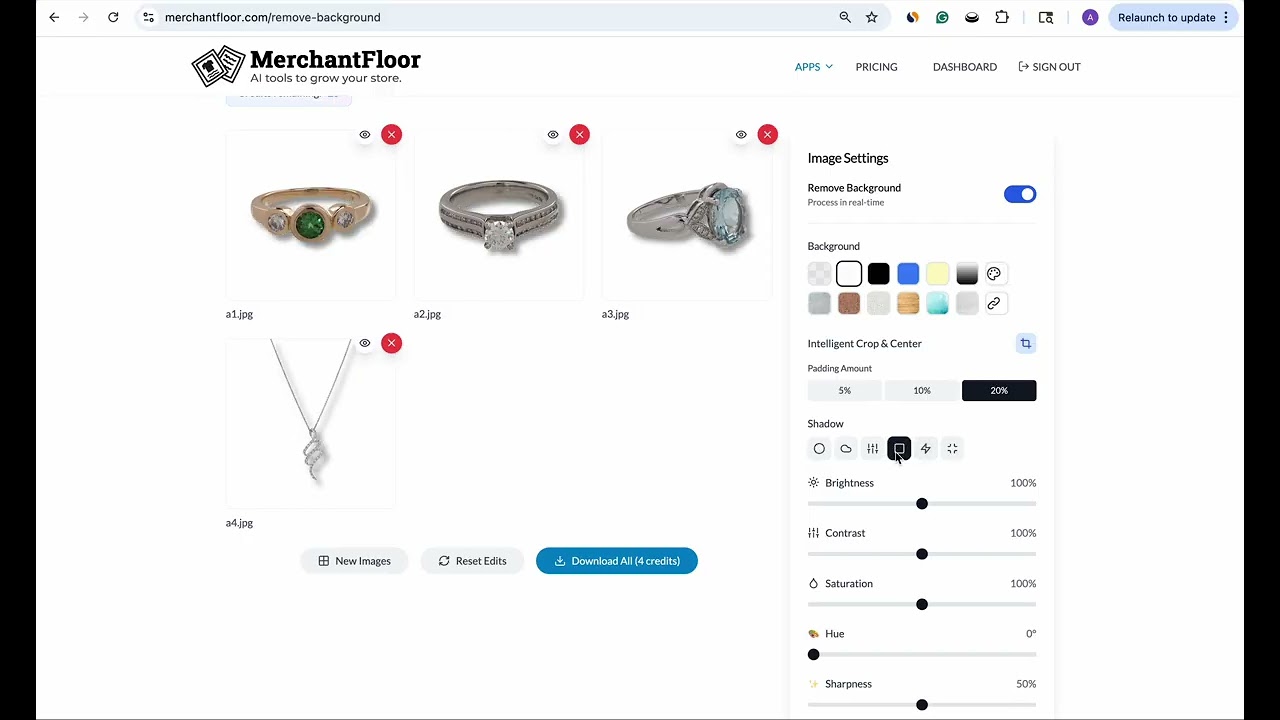 Quick Background remover &amp; image editor for studio quality white background product photos