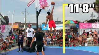 Jonathan Clark Dunks ALMOST 12 Feet!!! Gets 11&#39;8&quot; @ VBL DunkFest!
