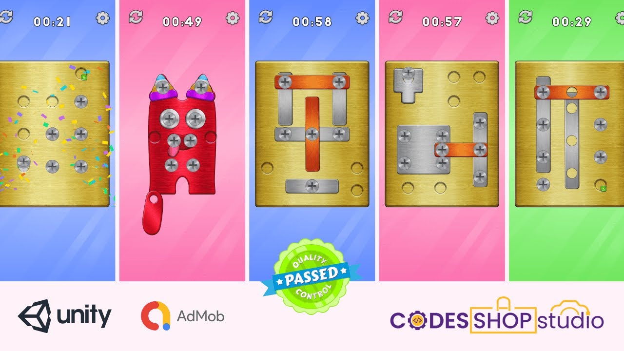 Nuts Jam Puzzle - A unity puzzle #Puzzles #Sourcecode #Nuts #unity