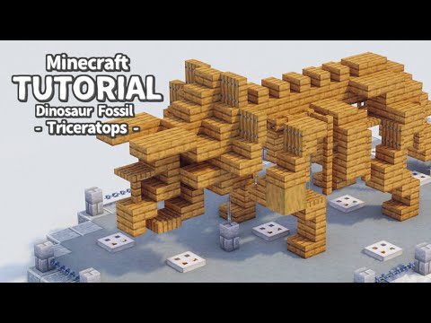 [Minecraft] - How to build a Triceratops Fossil Specimen -  [Tutorial]
