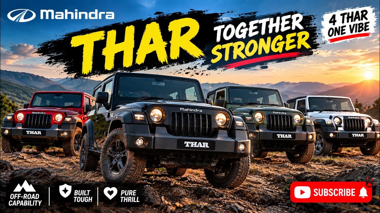 The Mahindra Thar🚗 l India's Most Loved Adventure Beast 👿 #thar #shorts 