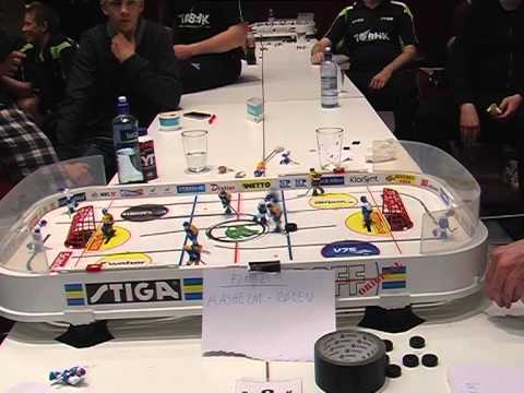 Norwegian Champoinship finals in table hockey: Aasheim - Røren, match 1