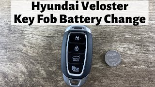 Hyundai Veloster smart key battery replacement 2019 - 2021 How To Remove Replace Change Remote Fob