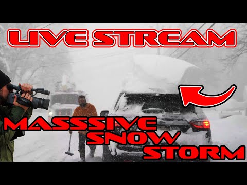 🔴 LIVE - Buffalo, New York - Monster Lake Effect Blizzard Snow Storm, Vehicles Stranded - 11/18/2022
