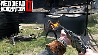 Gunslinger discovers gang occupying ranch and invades - RDR2 - First ...
