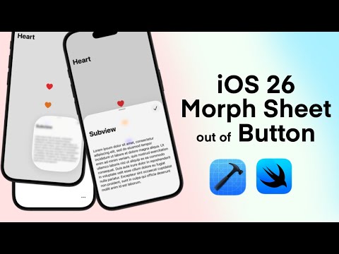 iOS 26 Morph Sheets out of Buttons in SwiftUI | Namespace | PresentationDetents