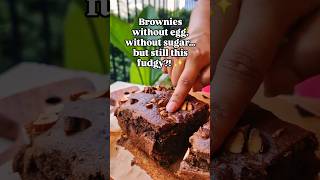 Easy No Egg No Sugar Brownie Recipe | Healthy Brownie Recipe | Fudgy Brownie Without Egg & Sugar