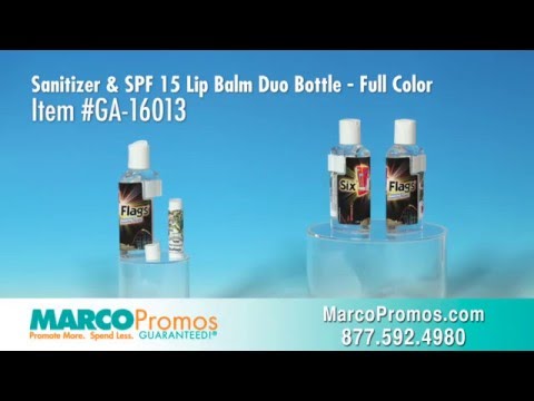Sanitizer and SPF 15 Lip Balm Duo Bottle 70% - Full Color