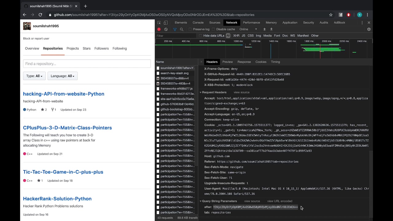 Github repository Hunter Pro | Hunt all repository for a given username using Python Web-scrapping