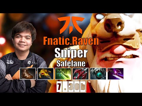 Sniper Safelane | Fnatic.Raven | SEA DOTA 2 CANCER SNIPER 7.30B CARRY | 7.30b Gameplay Highlights