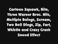Cartoon Squawk Bite 3 WB Hits Multiple Boings Scream 2 Bell Dings Zip Fart Whistle CC SFX