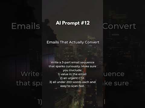 AI Prompt #12 Emails That Actually Convert Write a 3-part email sequence with curiosity in email 1,