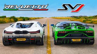 Lambo Revuelto vs Aventador SVJ: CORRIDA DE ARRANCADA