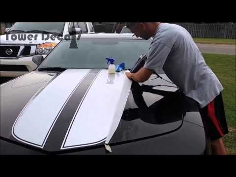 Camaro Hood Spears Vinyl Decal Installation