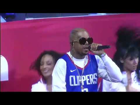 DJ Paul from Three 6 Mafia performs at Clippers vs Mavericks Game 5