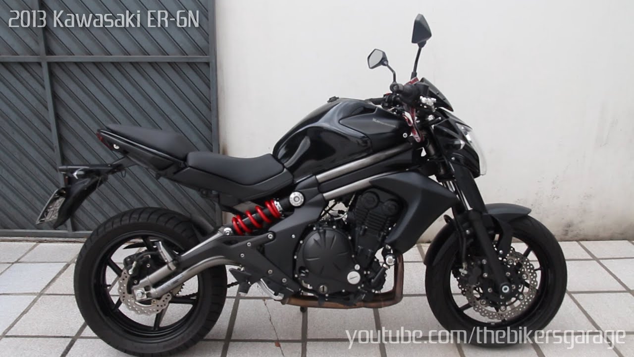 Kawasaki ER6N - Two Brothers Racing v.s Stock Exhaust vs. Straigh Pipe Sound