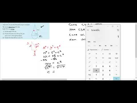 Surface area of cone and hemisphere question